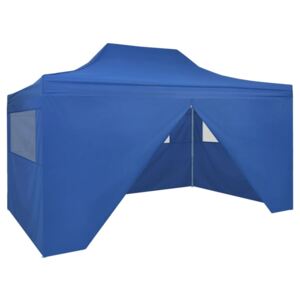 VidaXL Pop-Up hopfällbart partytält med 4 sidoväggar 3x4,5 m blå