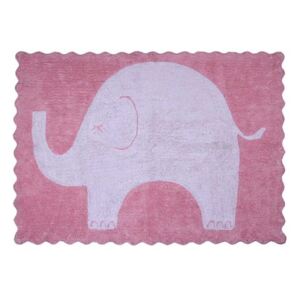 Bomullsmatta Rosa Elefant, matta till barnrum