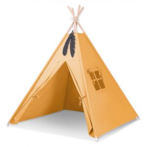 Tipi tält för barn, med matta och kuddar som tillval, Senapsfärg