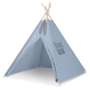 Tipi tält för barn, med matta och kuddar som tillval, Dusty blue