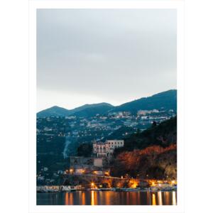 Amalfi poster 70x100cm Nej Ja, svart ram