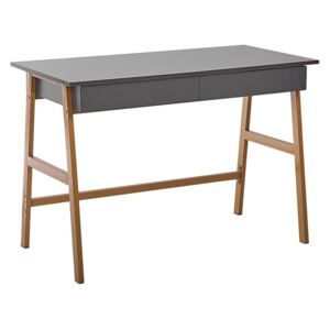 Skrivbord brun/svart 110 x 55 cm GABE Beliani