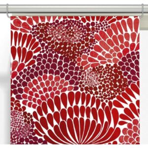 Korall panelgardiner 2-pack - Röd