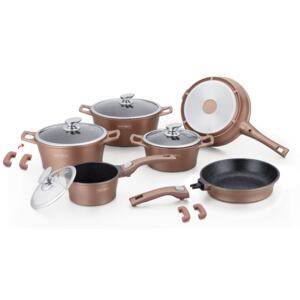 Royalty Line RL-ES2014M; Marble coating cookware set 14pcs Copper - qprod.se - alltid fri frakt vid order över 800:-