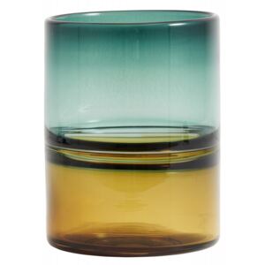 Nordal - Vas, tvåfärgat glas, Bärnsten/turkos