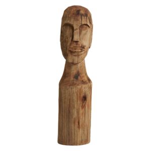 CUBA bust, natural wood, small