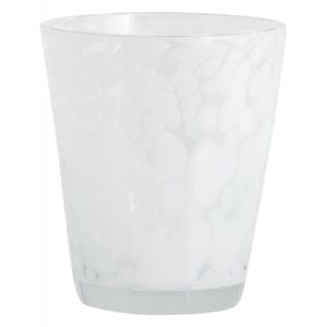 TEPIN drinking glass, clear/white