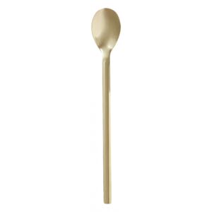 Latte spoon, golden color, shiny polish
