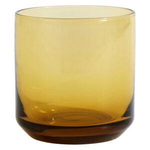 RETRO drinking glass, amber