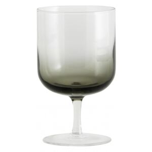 JOG white wine glass, clear/black