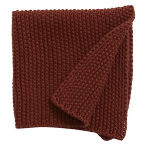 MERGA dish cloth, knit, rusty red