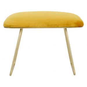 WARM yellow stool, golden legs, iron