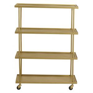 KAMO trolley w/4 shelves, golden