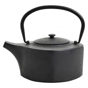 Cast iron teapot, black