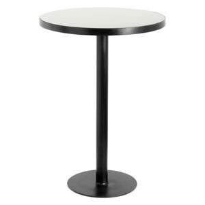 EA bar table, black glass, black iron