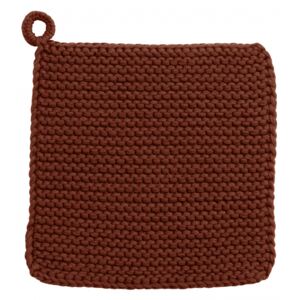 MIRA pot holder, knit, rusty red