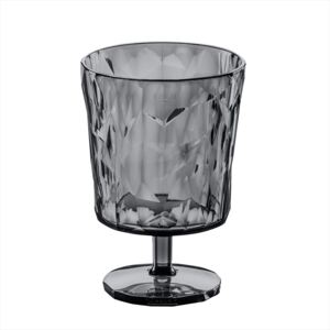 Koziol - CLUB S, Goblet Glas, Transparent Antracit 8-pack