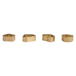CAPRI golden napkin ring, organic shape