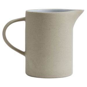 Stoneware pitcher, beige/white