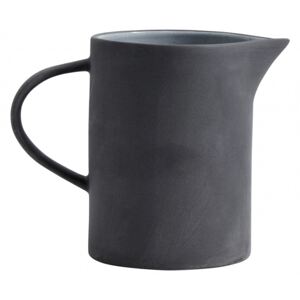 Stoneware pitcher, black/white