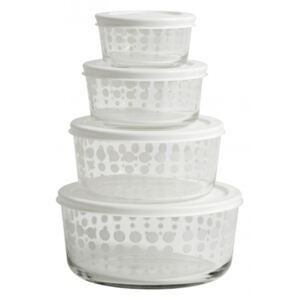 KEEP bowl set, s/4, clear w/white