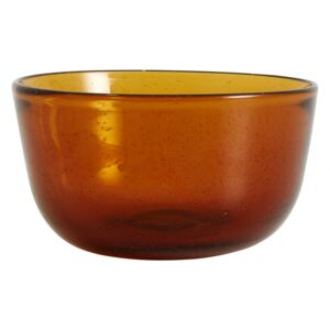 AIRY bowl w/bubbles, amber