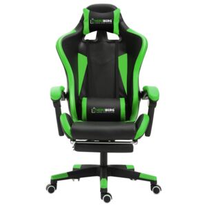 Herzberg HG-8080: Racing Car Style Ergonomic Gaming Chair Green