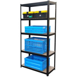Herzberg HG-8027BLK: Black Coated Storage Shelf