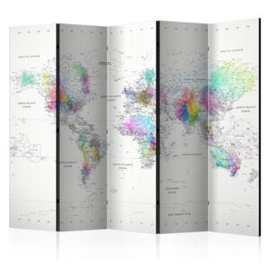 Rumsavdelare - White-colorful world map - 225x172