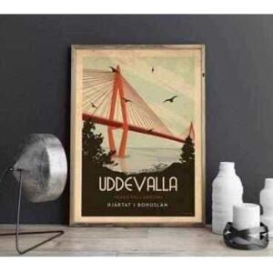 Uddevalla - Art deco poster - A4