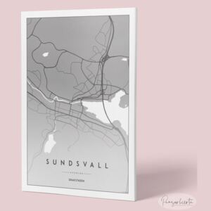 Sundsvall - Kartposter - A4