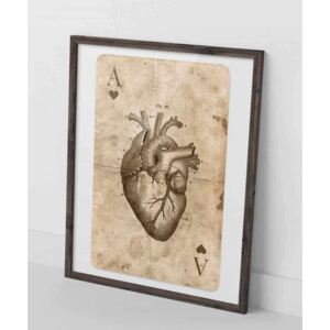 Spelkort - Ace of Hearts poster - A4
