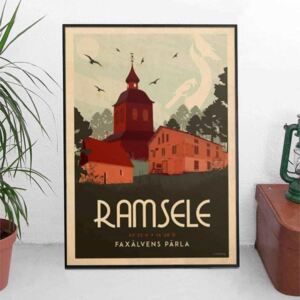 Ramsele - Art deco poster - A4