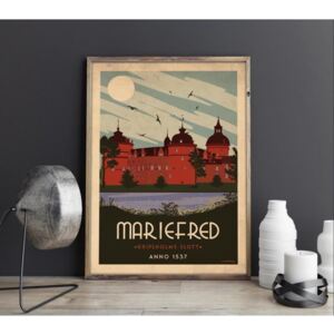 Mariefred - Art deco poster - A4
