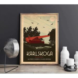 Karlskoga - Art deco poster - A4