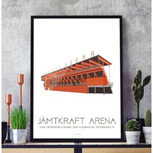Jämtkraft Arena - Östersunds FK - Art deco poster - A4