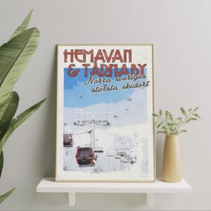 Hemavan Tärnaby Poster - Vintage Travel Collection - 40x50