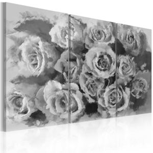 Canvas Tavla - Tolv roses - triptych - 90x60