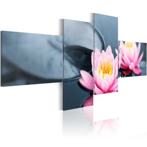 Canvas Tavla - The tranquillity of the lilies - 100x45