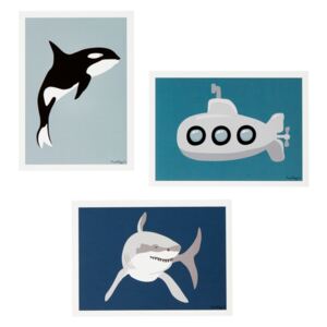 SUBMARINE posters 3-pack 13x18 cm