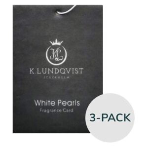 WHITE PEARLS (Nytvättat) Bildoft / Doftkort 3-pack