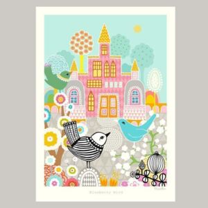 BLUEBERRY BIRD poster - 50x70 cm