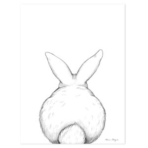 BUNNY FROM THE BACK poster - 30x40 cm
