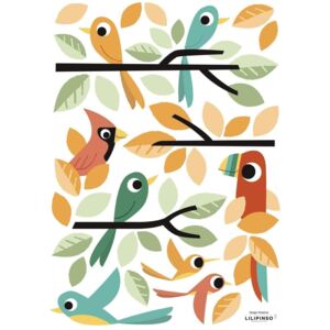 COLOURED BIRDS - DESIGN : HIDE & SEEK väggklistermärken