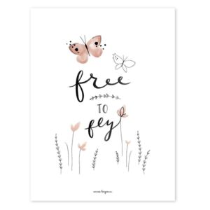 FREE TO FLY poster - 30x40 cm