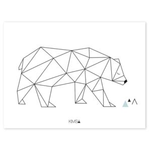 ORIGAMI PLAY (BEAR) poster - 30x40 cm