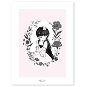 PRINCESS AND FLOWERS poster - 30x40 cm