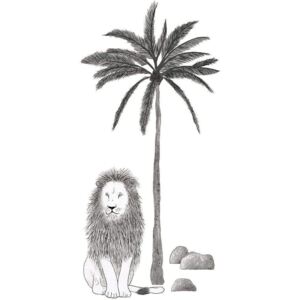 XL - TREE + LION väggklistermärken