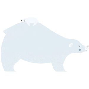 XL - POLAR BEAR WITH BABY väggklistermärken