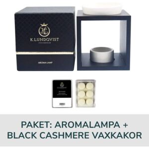 PAKET: Aromalampa + Vaxkakor 6 st. - Black Cashmere